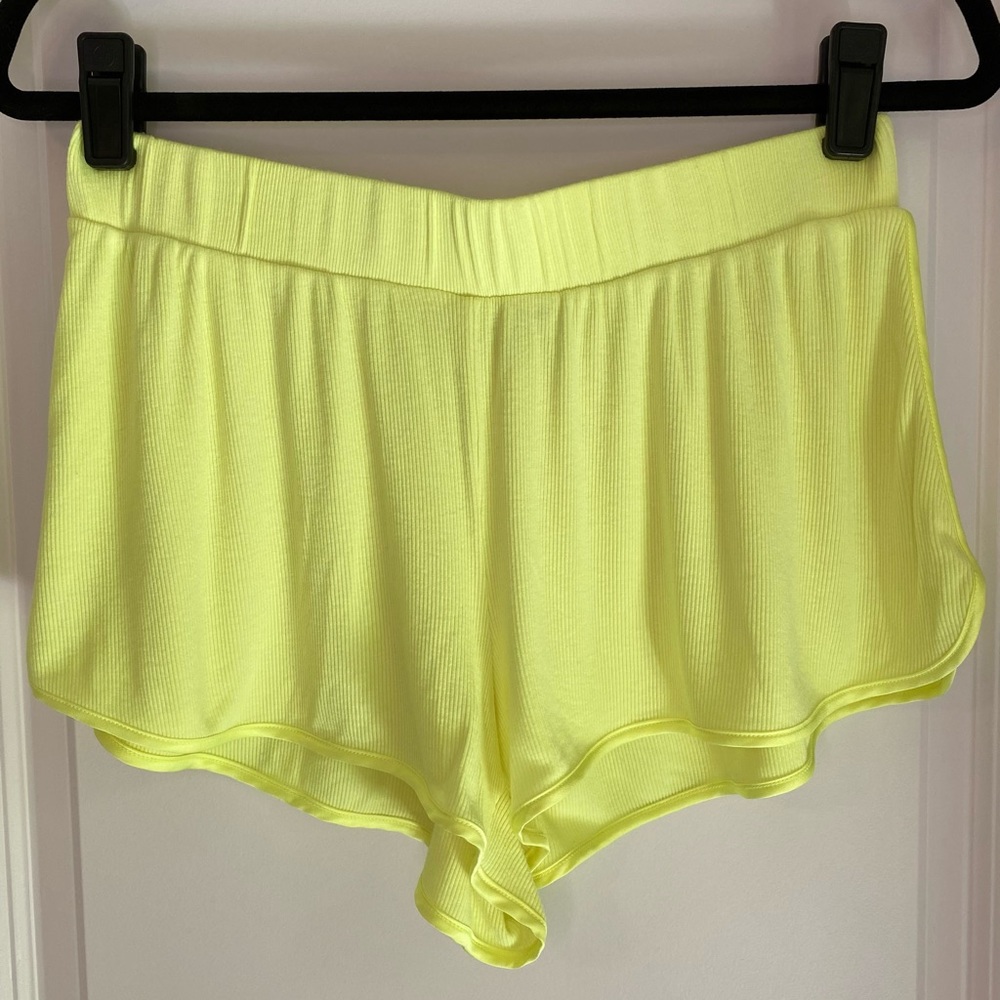 Victoria’s Secret Pajama Shorts Neon Yellow Size M